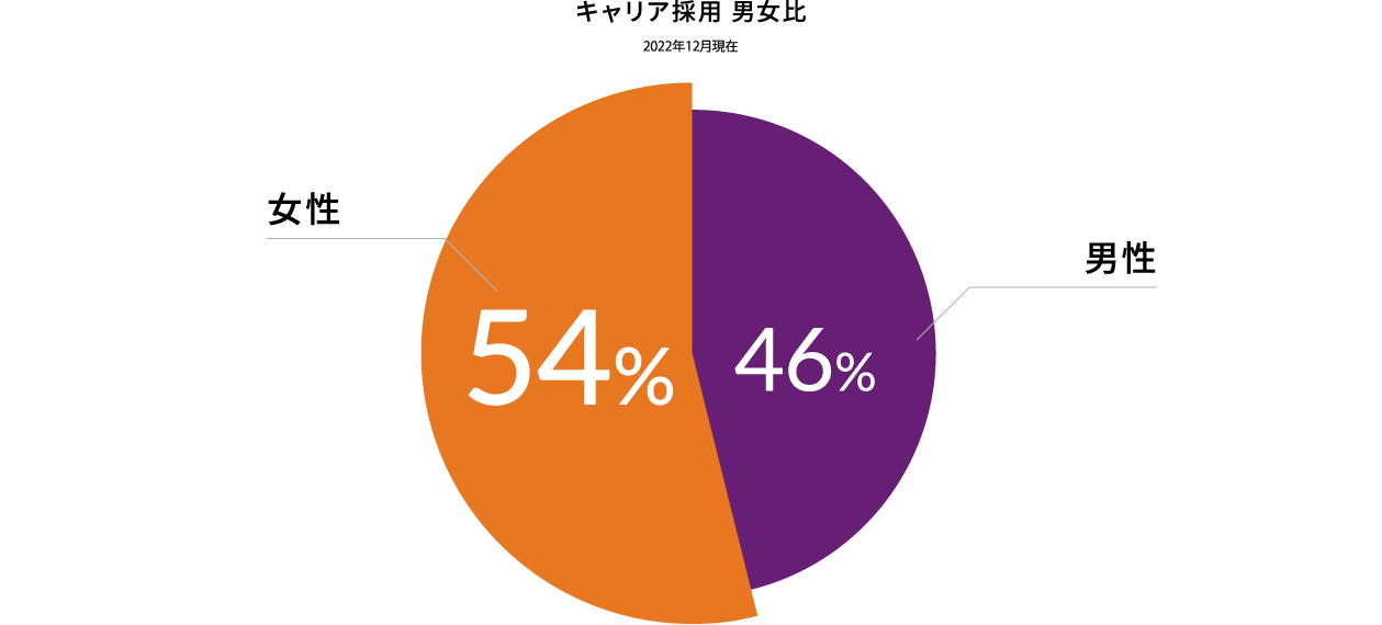 キャリア採用 男女比